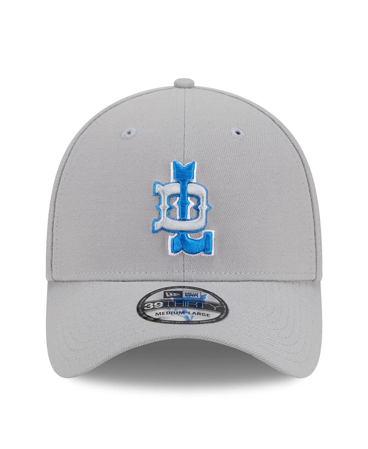 Men's New EraDetroit Lions City Originals 39THIRTY Flex Hat - Silver