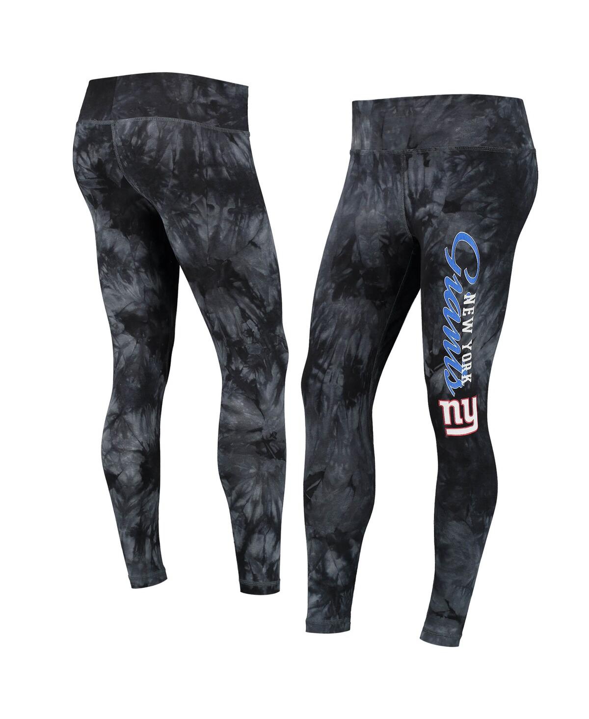 Women's Concepts Sport Black New York Giants Burst Tie Dye Leggings - Black