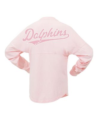 Women's Pink Miami Dolphins Millennial Spirit Jersey T-shirt