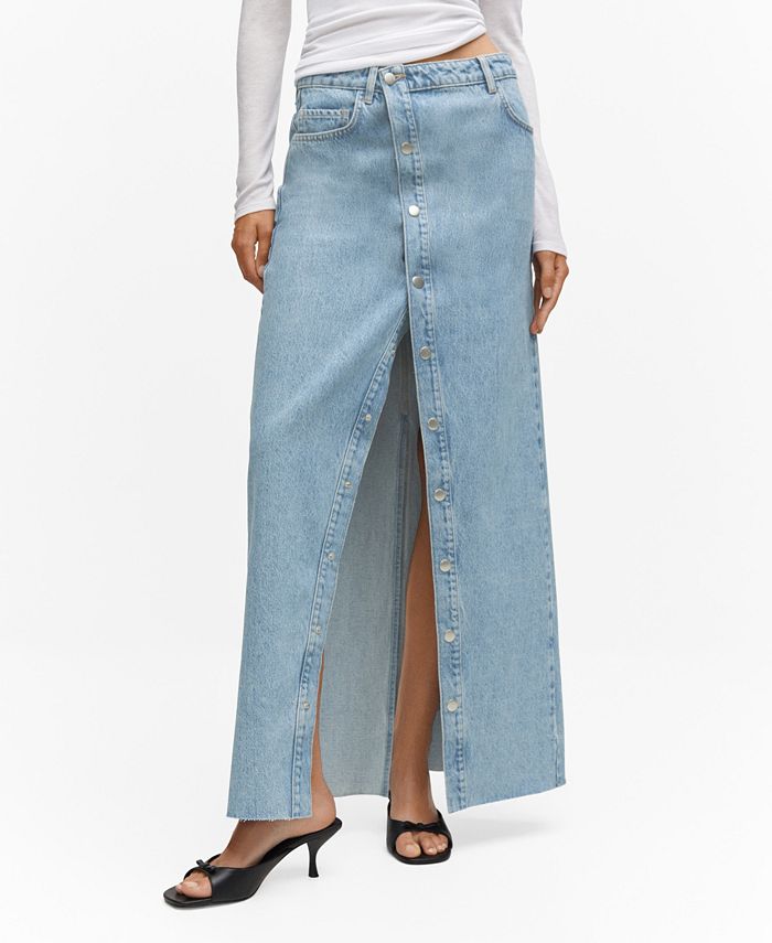 Long denim deals skirts macy's
