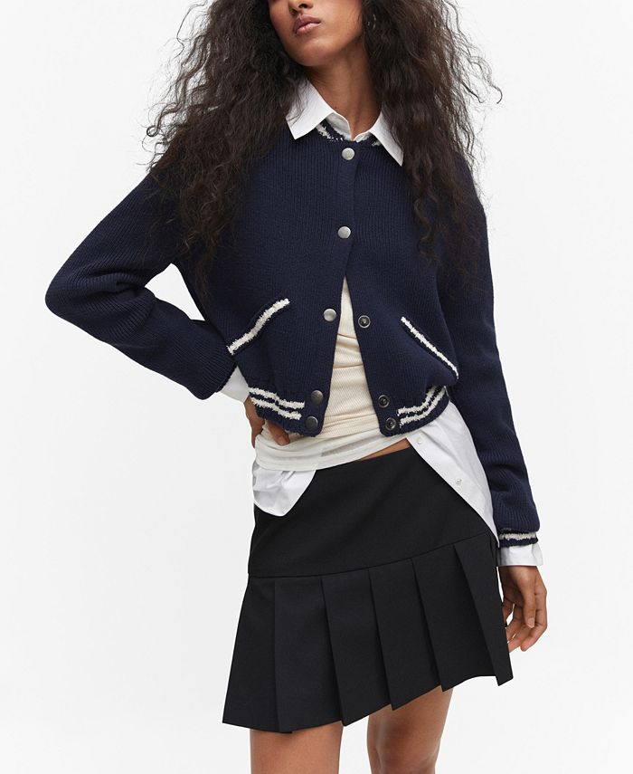 MANGO Women s Contrast Striped Cardigan Macy s