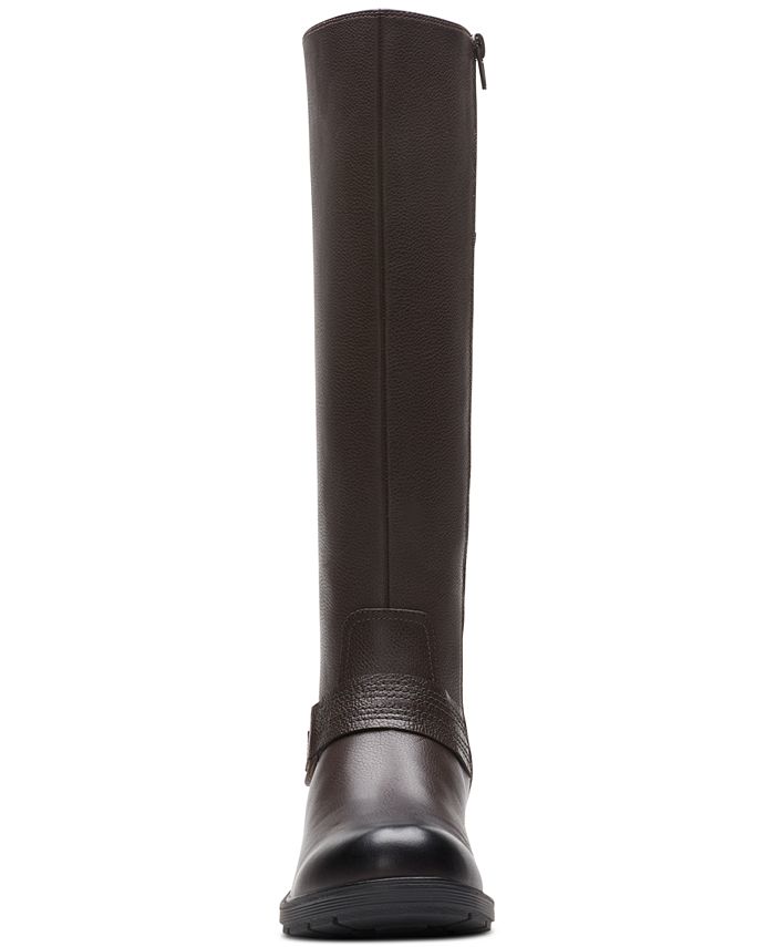 Clarks riding shop boots black