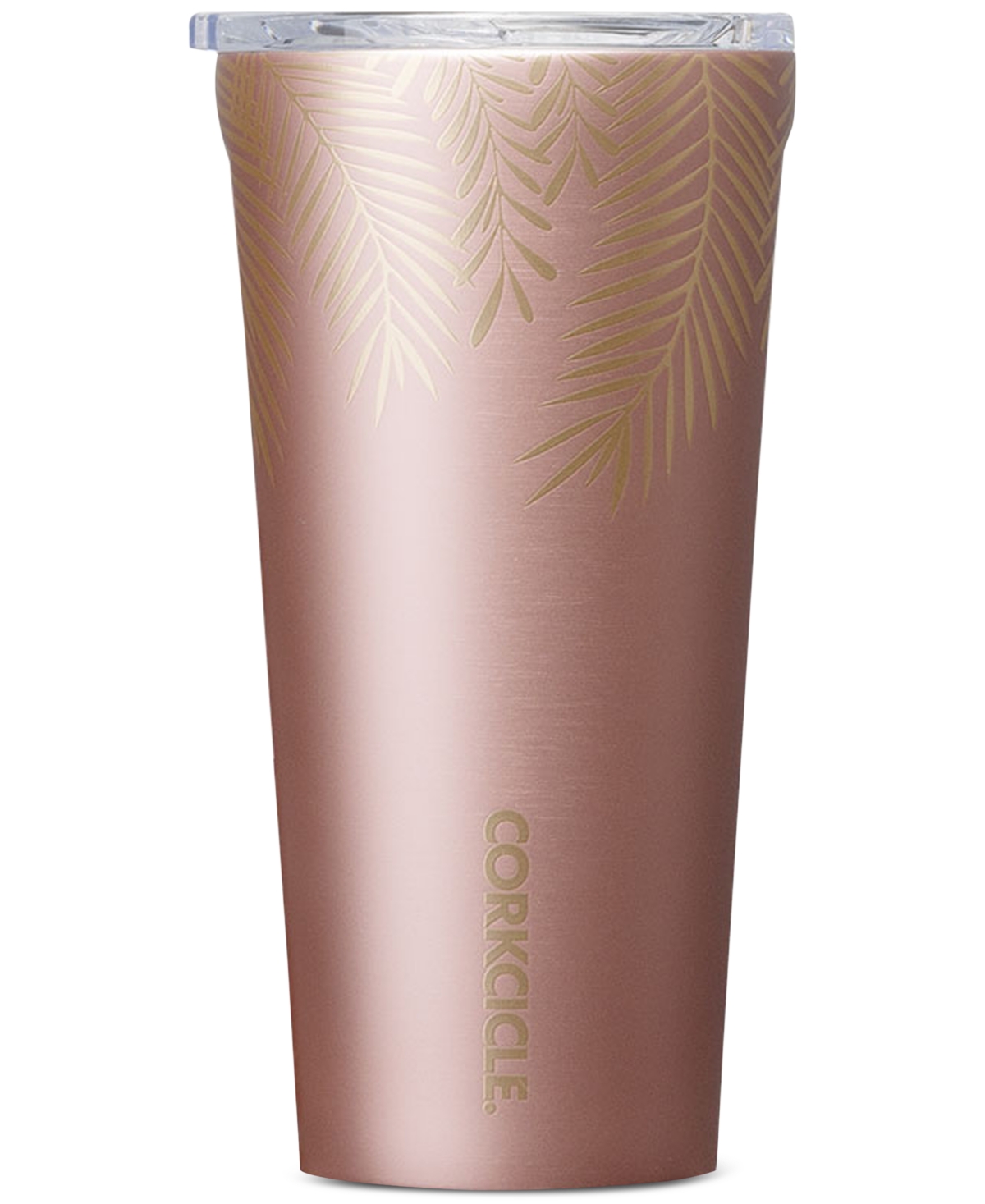 Corkcicle Frosted Pines Rose Gold Tumbler Stainless Steel 16-oz. Tumbler