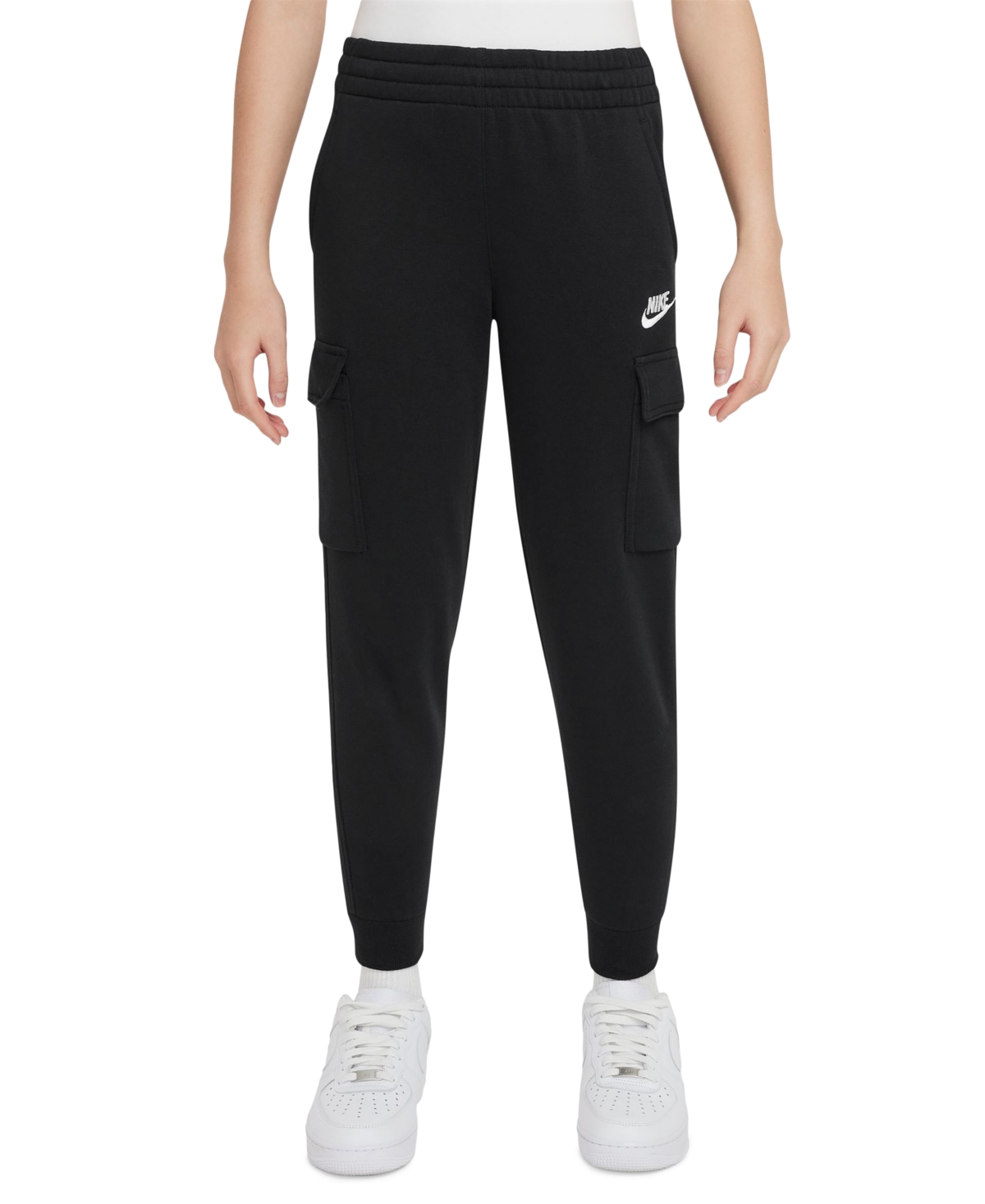 Nike Big Kids Sportswear Club Fleece Cargo Pants - Black