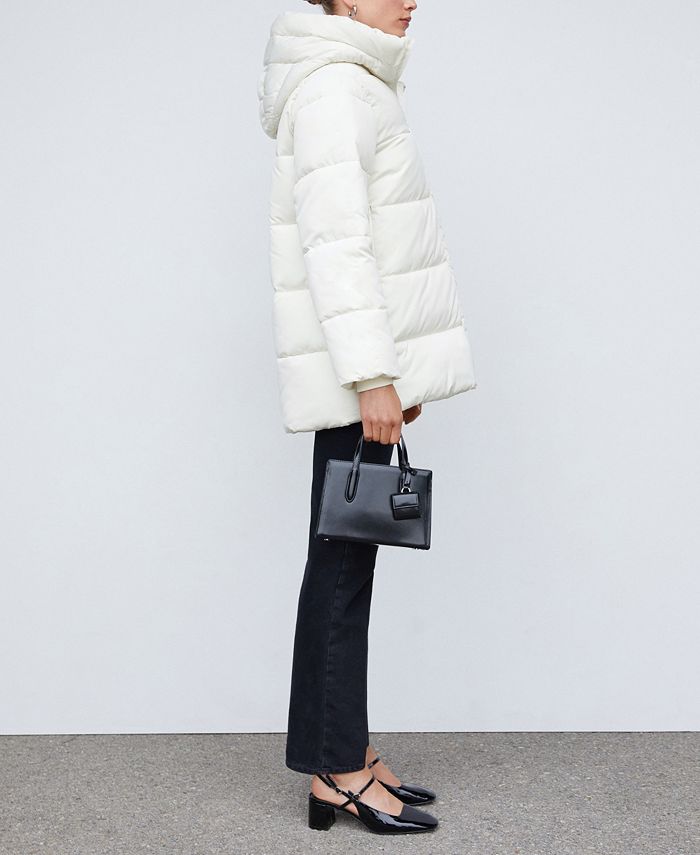 MANGO Women's Hood Quilted Coat Macy's