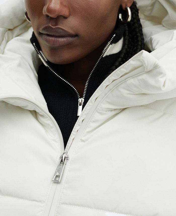 MANGO Women's Hood Quilted Coat Macy's