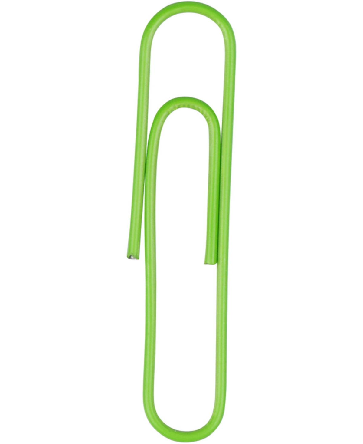 Jam Paper Colorful Jumbo Paper Clips In Lime Green