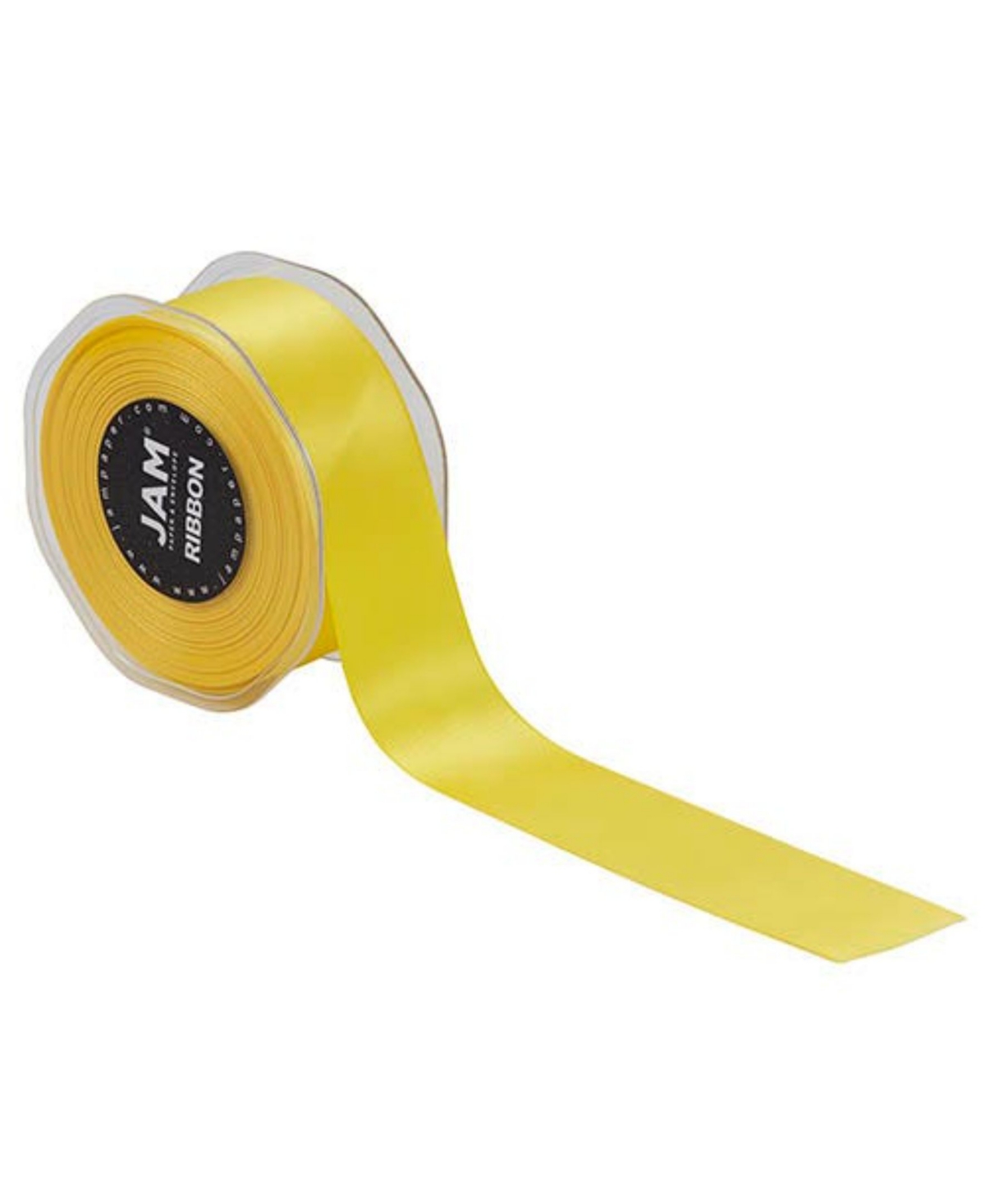 Jam Paper Double Faced Satin Ribbon In Yellow