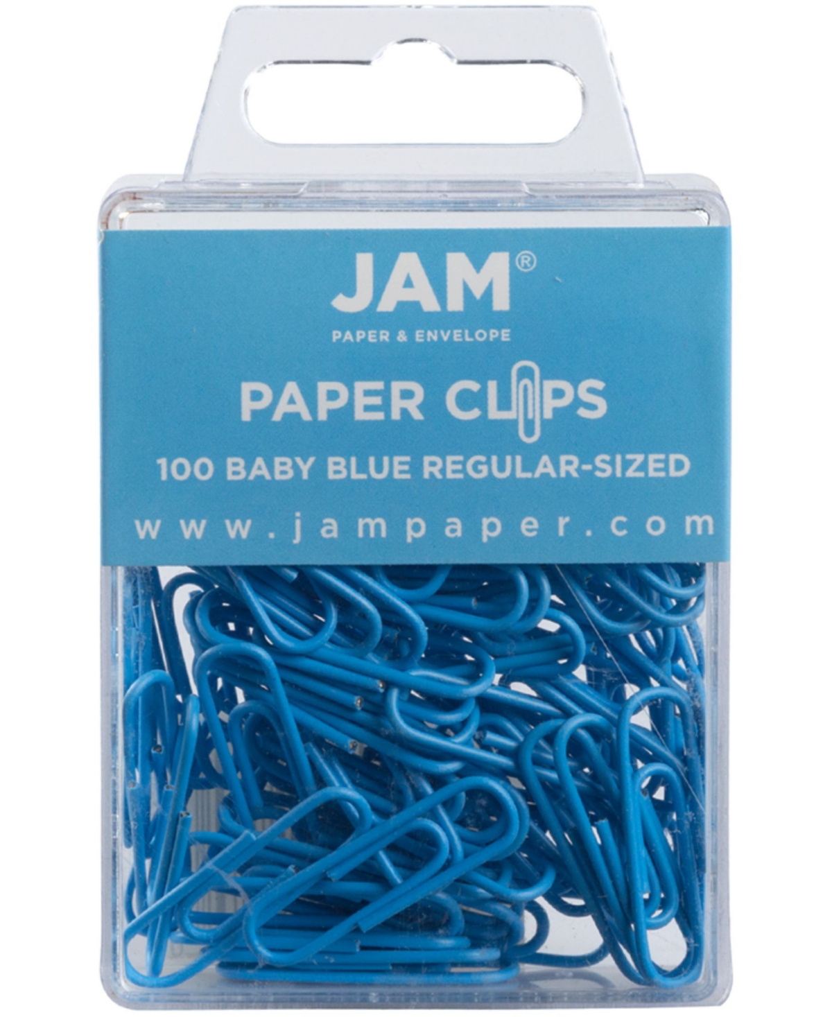 Jam Paper Colorful Standard Paper Clips In Baby Blue