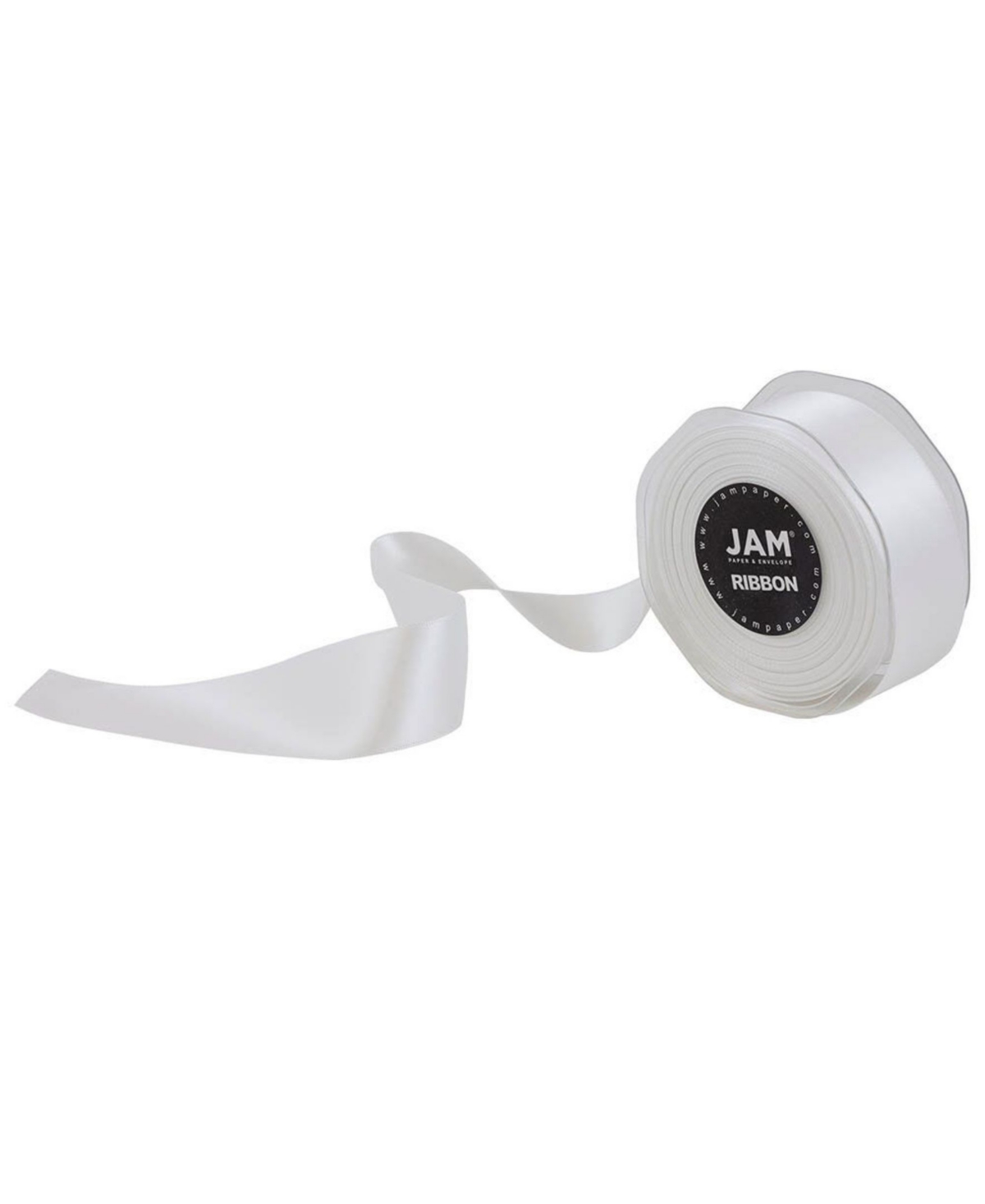 Shop Jam Paper Double Faced Satin Ribbon In White