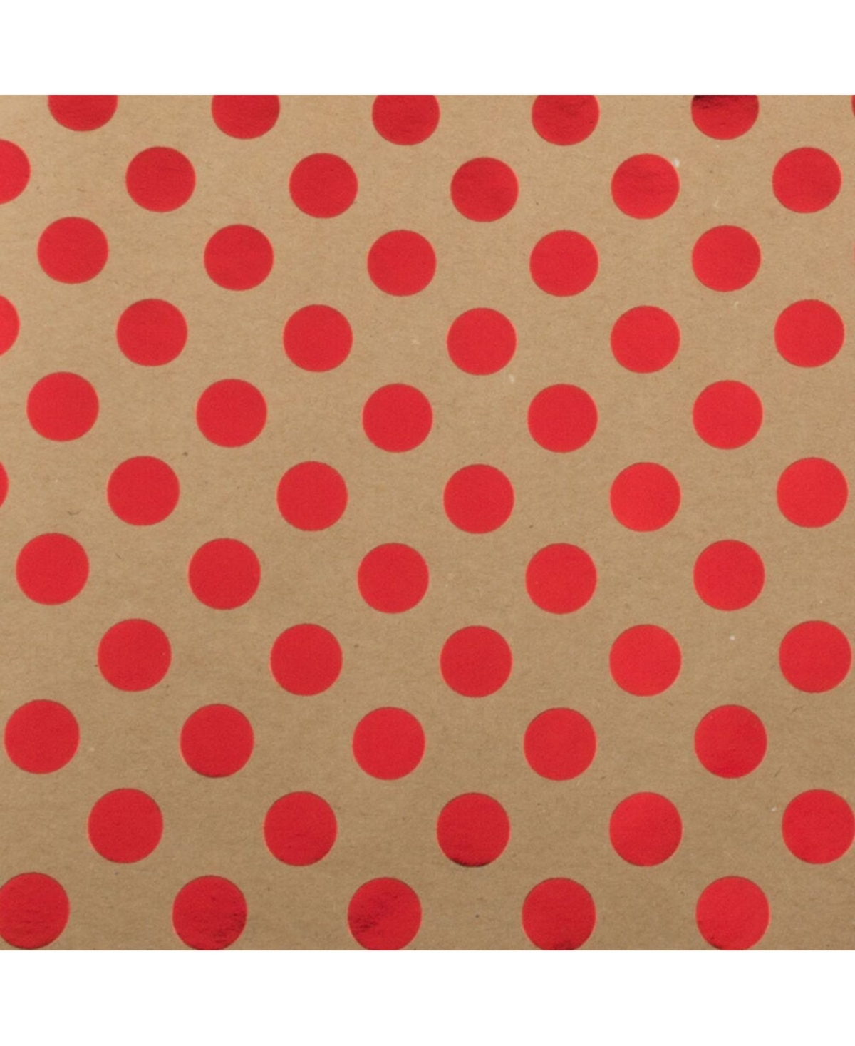 Jam Paper GiFoot Wrap - Kraft Wrapping Paper - 50 Square Foot Total - Foil  Polka Dots On Kraft Paper - Roll 2 Rolls Per Pack - Red Dots Kraft