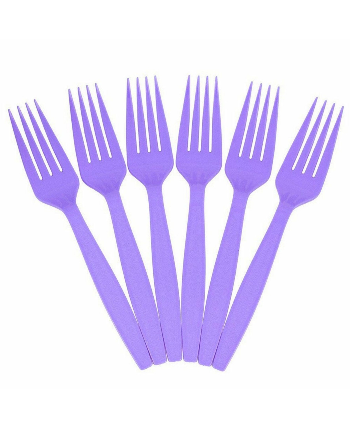 Jam Paper Big Party Pack Of Premium Plastic Forks In Purple