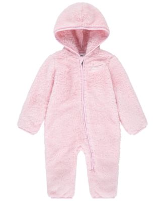 Baby Boys and Girls Hooded Sherpa Coverall