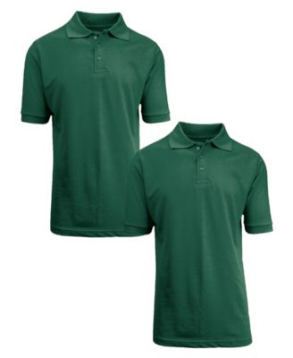 Men's Short Sleeve Pique Polo Shirt, Pack of 2