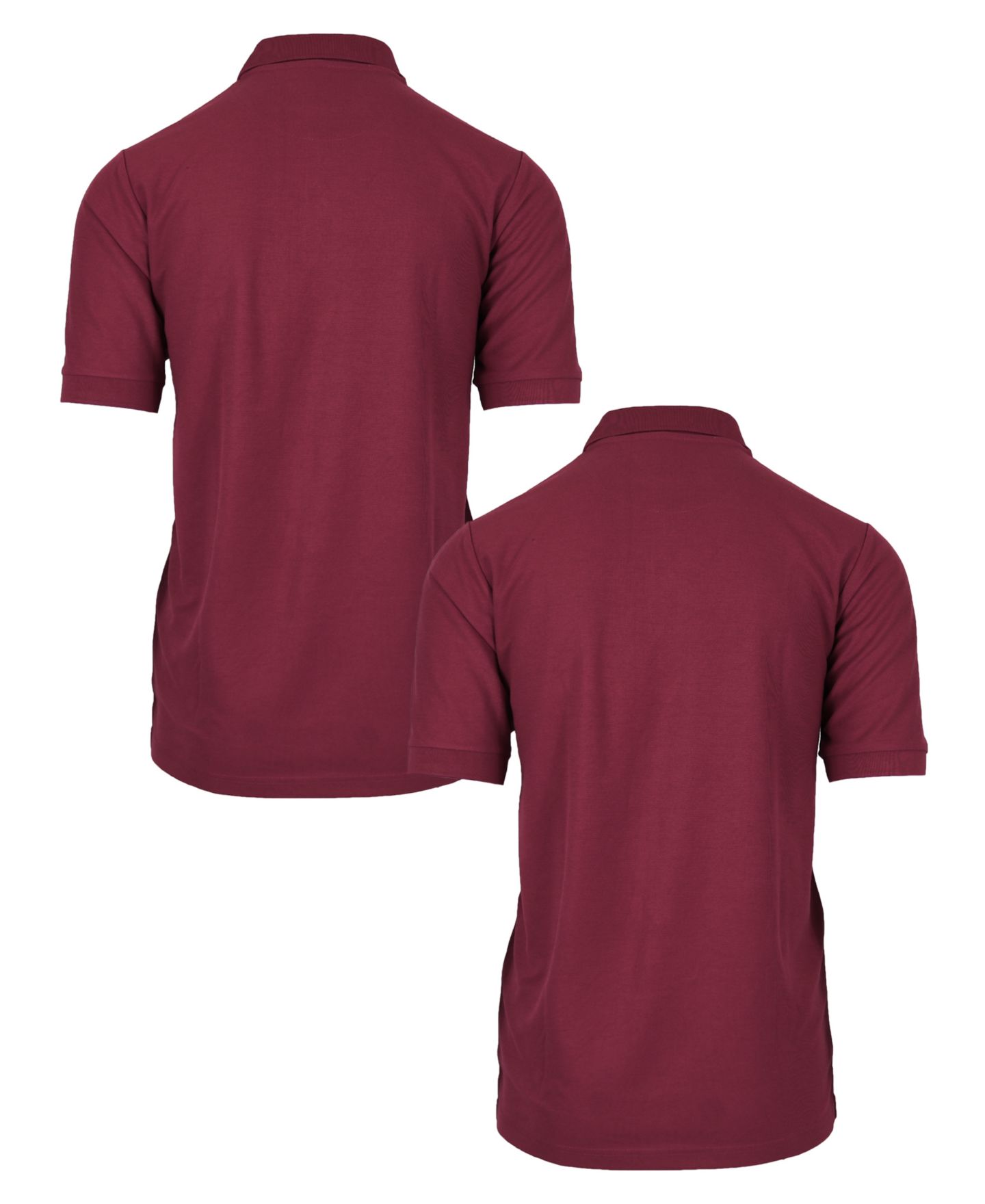 Мужские поло Galaxy By Harvic Short Sleeve Pique Polo Shirt, Pack of 2, цвет: Бордовый — фото 2