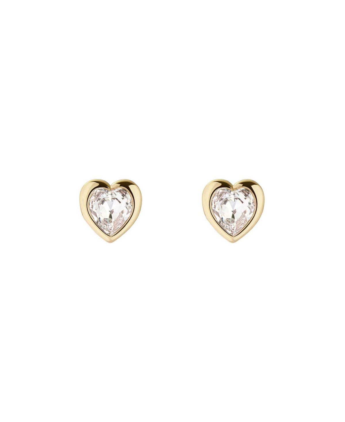 Han: Crystal Heart Earrings For Women - Gold