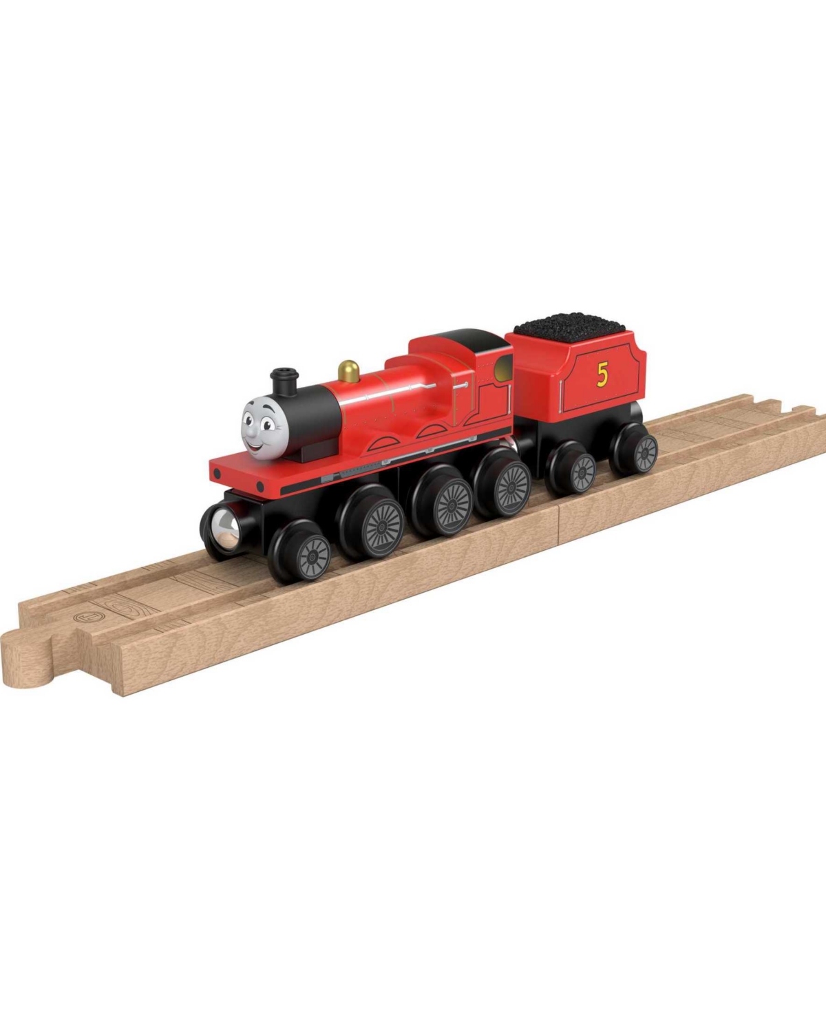 Fisher Price Thomas and Friends Wooden Railway, James Engine and Coal-Car - Multi-Color