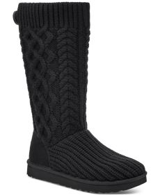 UGG Women s Classic Cardi Cable Knit Pull On Boots Macy s