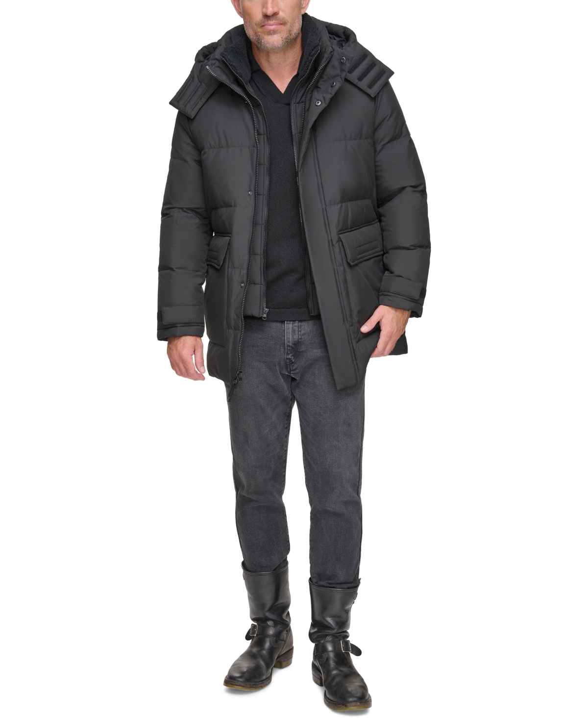 Marc New York Men's Oswego Duvet Quilted Parka Coat