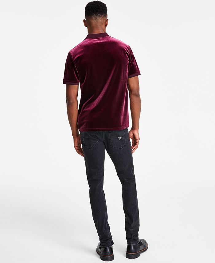 GUESS Men's Slim-Fit Coated Tapered-Leg Jeans - Macy's
