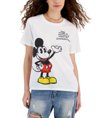 Disney - Juniors' Movie Mickey Mouse Crewneck Tee