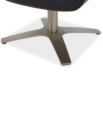 Janer 22" Leather Ottoman, Created for Macy's