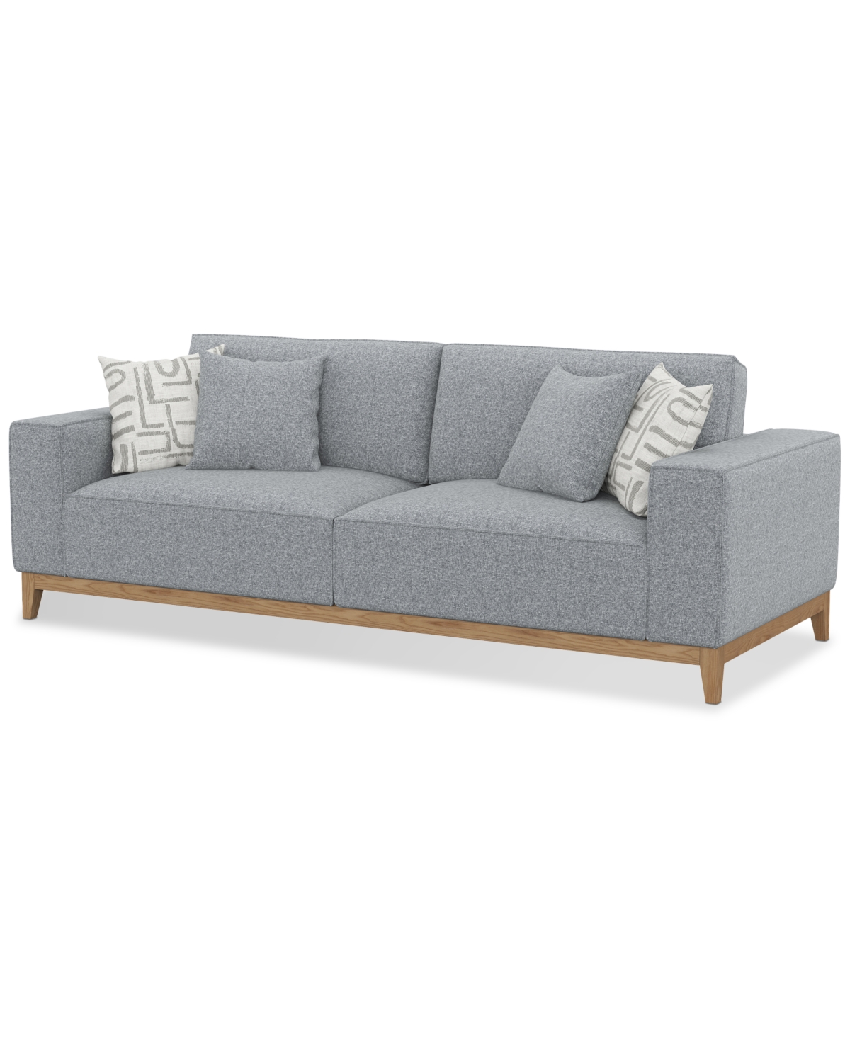 Macy's Rosecrans 92" Fabric Sofa, Created For  In Grey