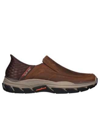 SKECHERS HAND'S FREE SLIP-INS ブラウン Skechers Men's Hands Free Slip-ins Relaxed Fit- Respected