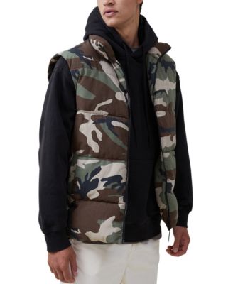 Camo puffer vest mens online