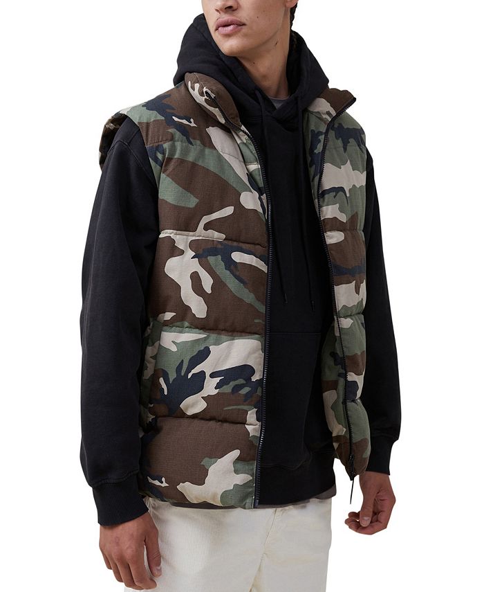 Mens camo new arrivals puffer vest