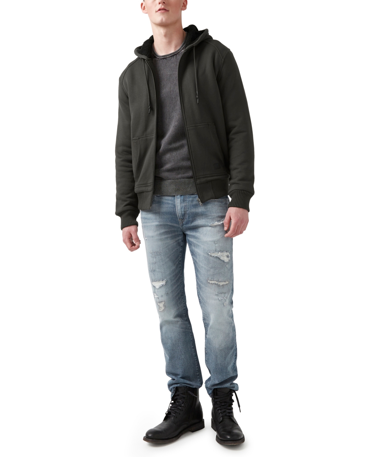 Men's Fasox Fleece Lined Full-Zip Sweatshirt - Oxblood