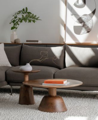 Nels 16" Acacia Wood Round End Table