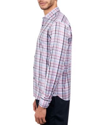 Men's Regular-Fit Dobby Plaid Dress Shirt