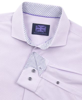 Men's Regular-Fit Gingham Dot Dress Shirt