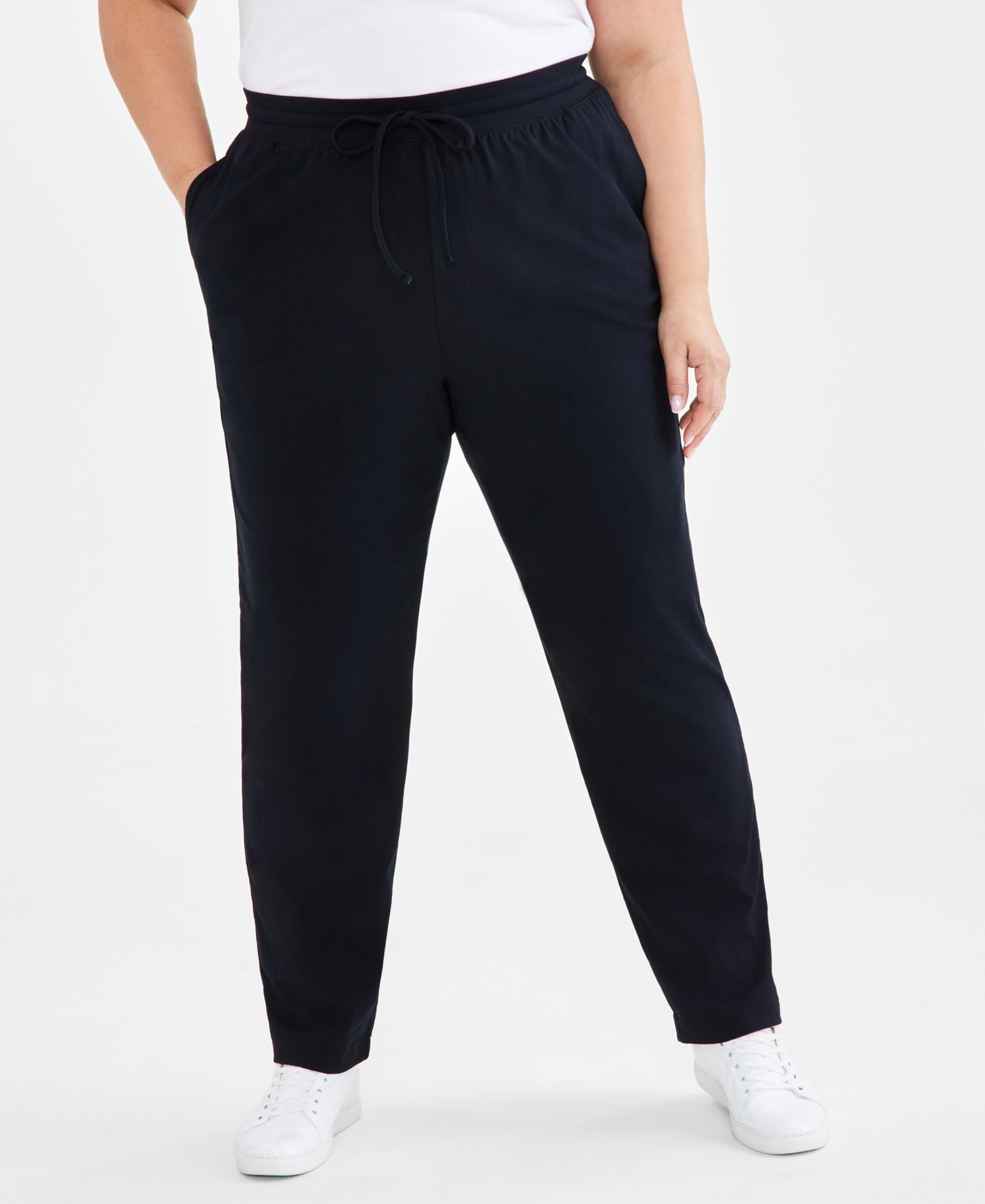 Petite Mid-Rise Pull-On Pants, Petite & Petite Short