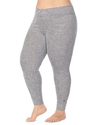 Cuddl Duds - Plus Size Soft Knit Crossover-Waist Leggings