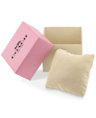 COACH Women's Elliot Breast Cancer Awareness Glitter and Carnation Gold Tone Mesh Bracelet Watch 36mm