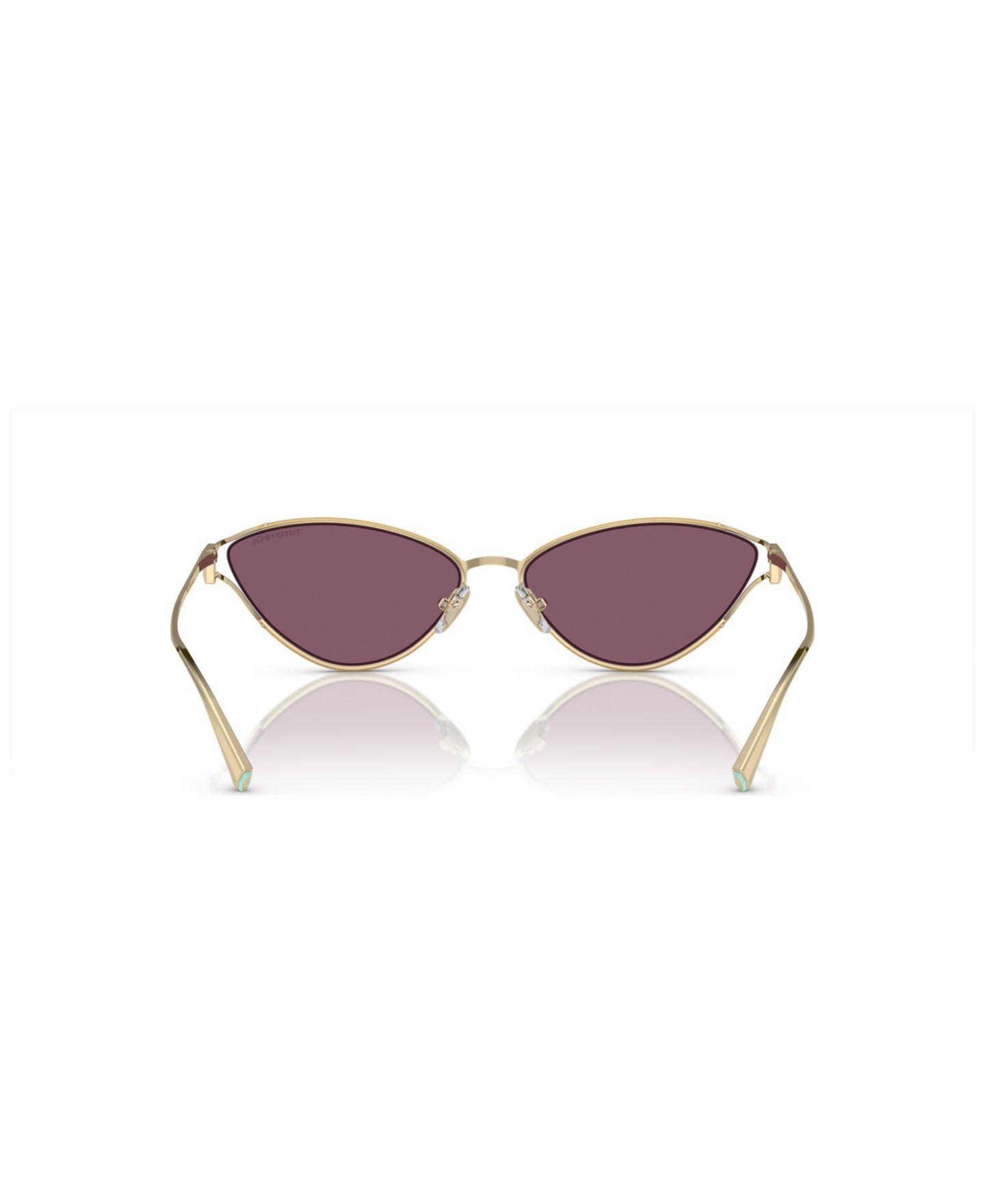 Женские солнцезащитные очки Tiffany & Co. Sunglasses, Gradient TF3095, цвет: Бледный золотой — фото 4