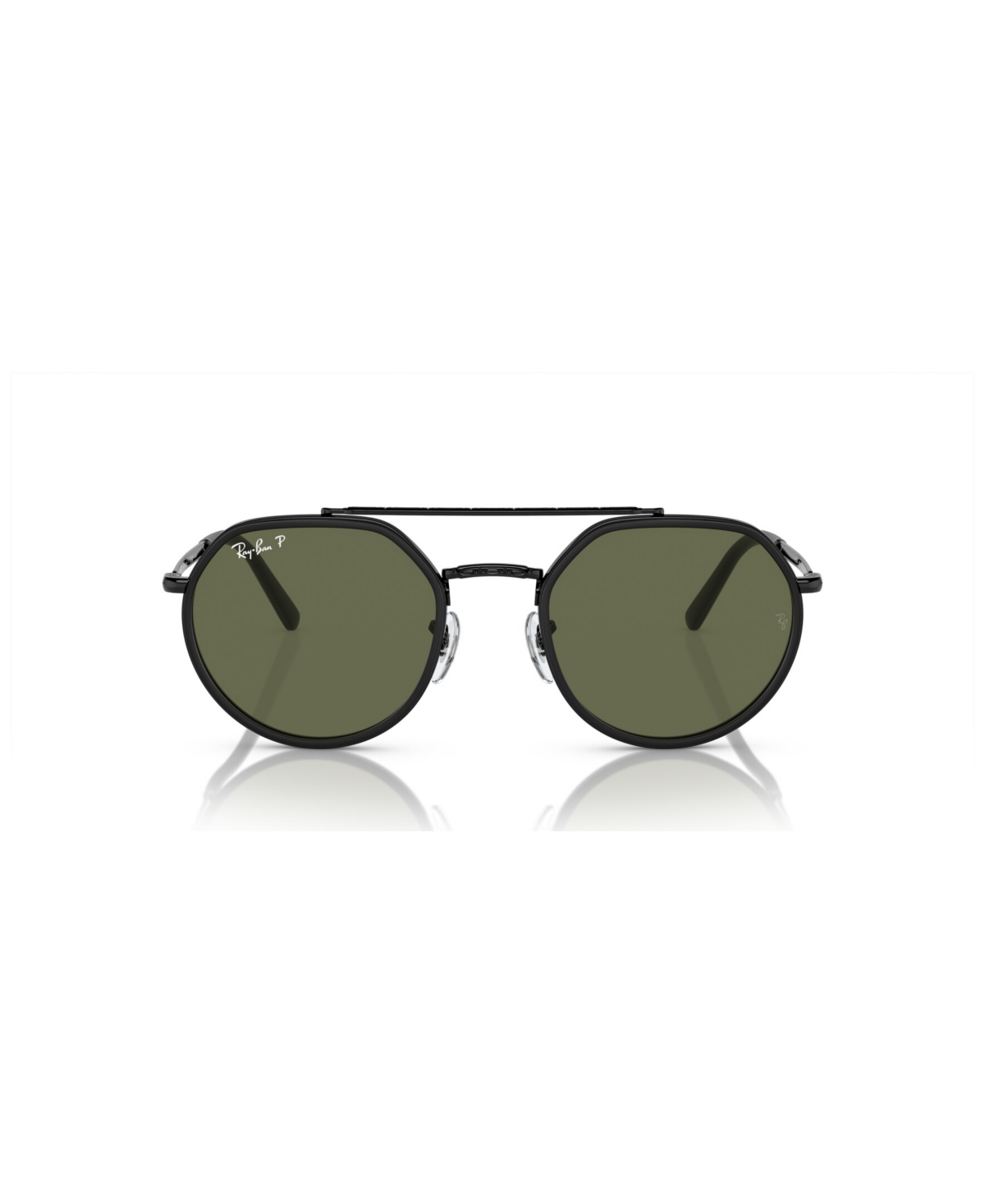 Ray Ban Rb3765 Sunglasses Legend Gold Frame Green Lenses 53-22 In Black