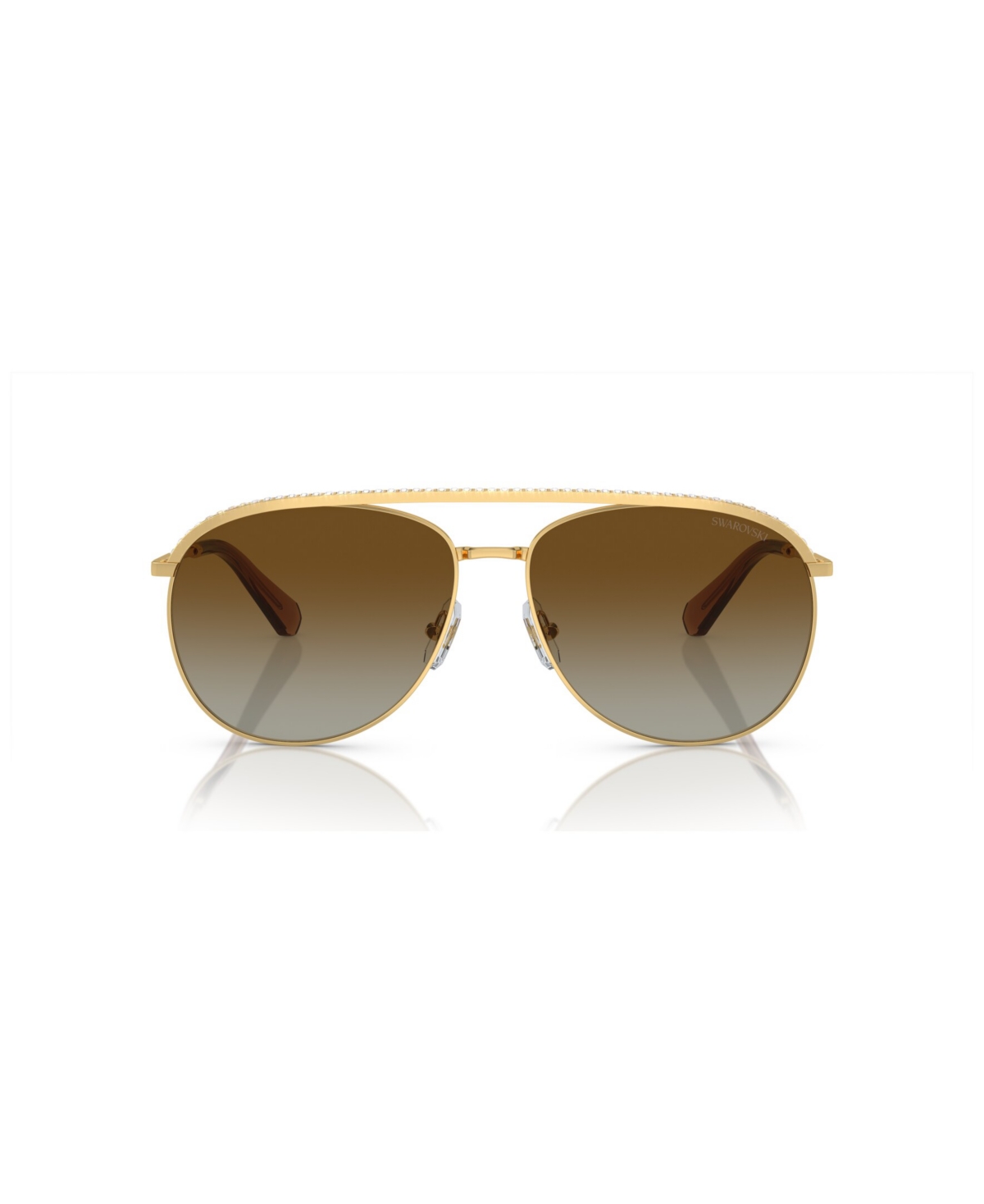 Shop Swarovski Women's Polarized Sunglasses, Gradient Sk7005 In Gold