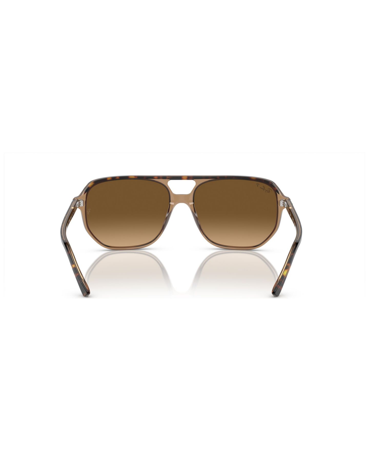 Солнцезащитные очки Ray-Ban Unisex Bill One Polarized Sunglasses, Gradient RB2205, цвет: Гавана прозрачный коричневый — фото 2