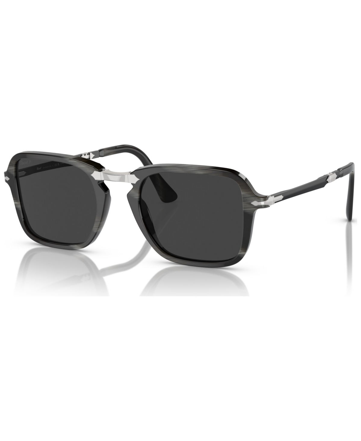Persol Unisex Polarized Sunglasses, Po3330s In Black Horn