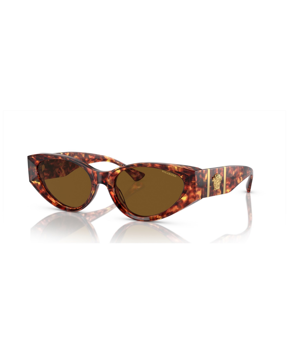 Shop Versace Women's Polarized Sunglasses, Ve4454 In Havana