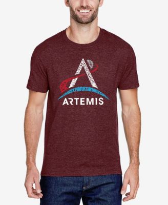 Men's NASA Artemis Logo Premium Blend Word Art T-shirt
