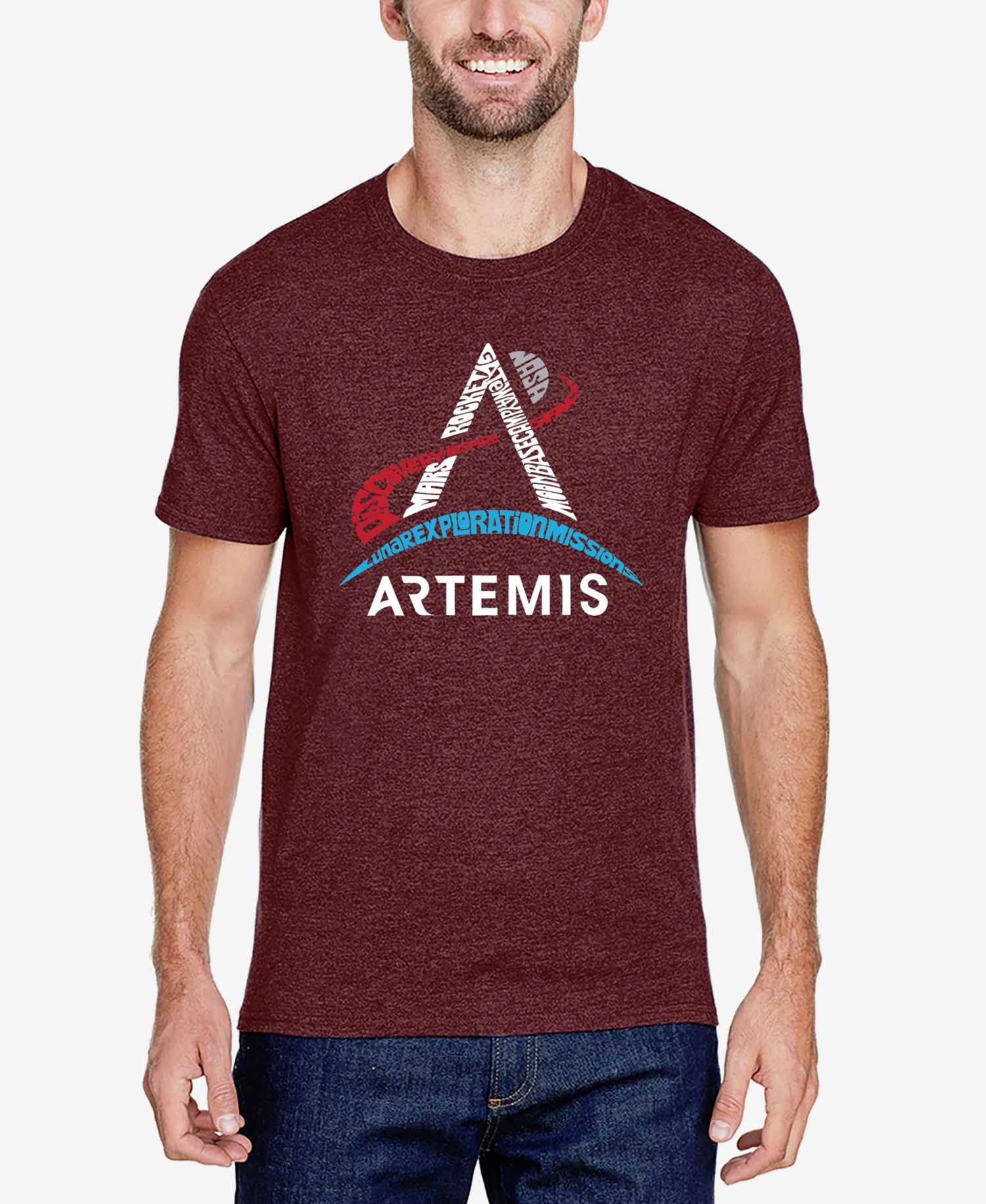 Men's Cotton/Poly Blend Word Art T-shirt - NASA Artemis