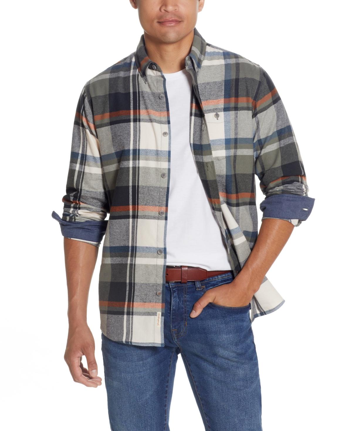 Men's Antique-Like Flannel Shirt - Riviera
