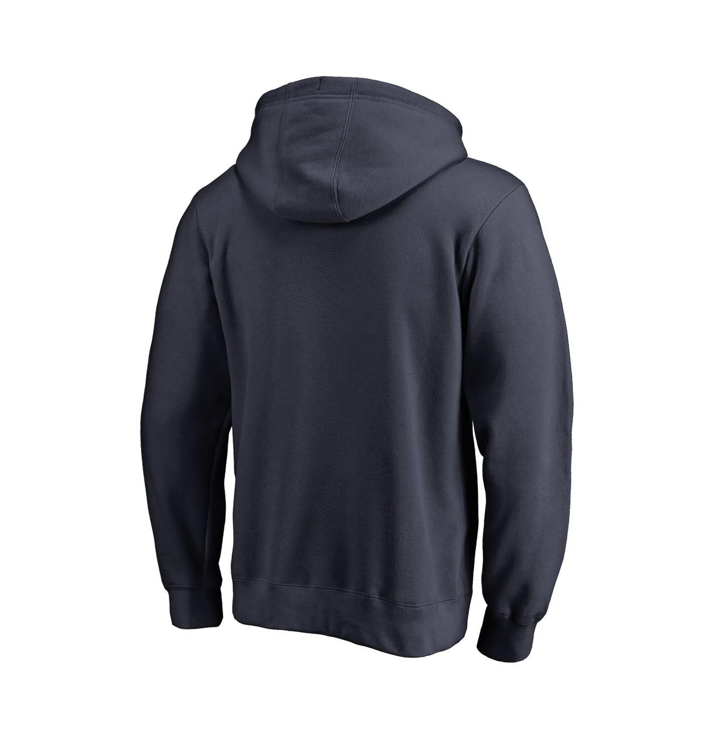Мужское худи Fanatics Navy Atlanta Braves Splatter Logo Pullover — фото 3