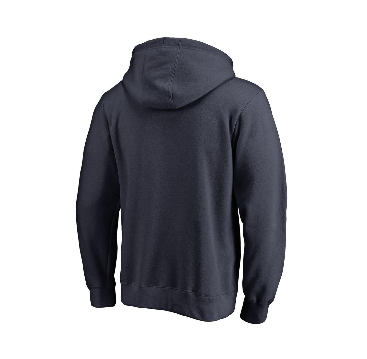 Men's Navy Atlanta Braves Splatter Logo Pullover Hoodie
