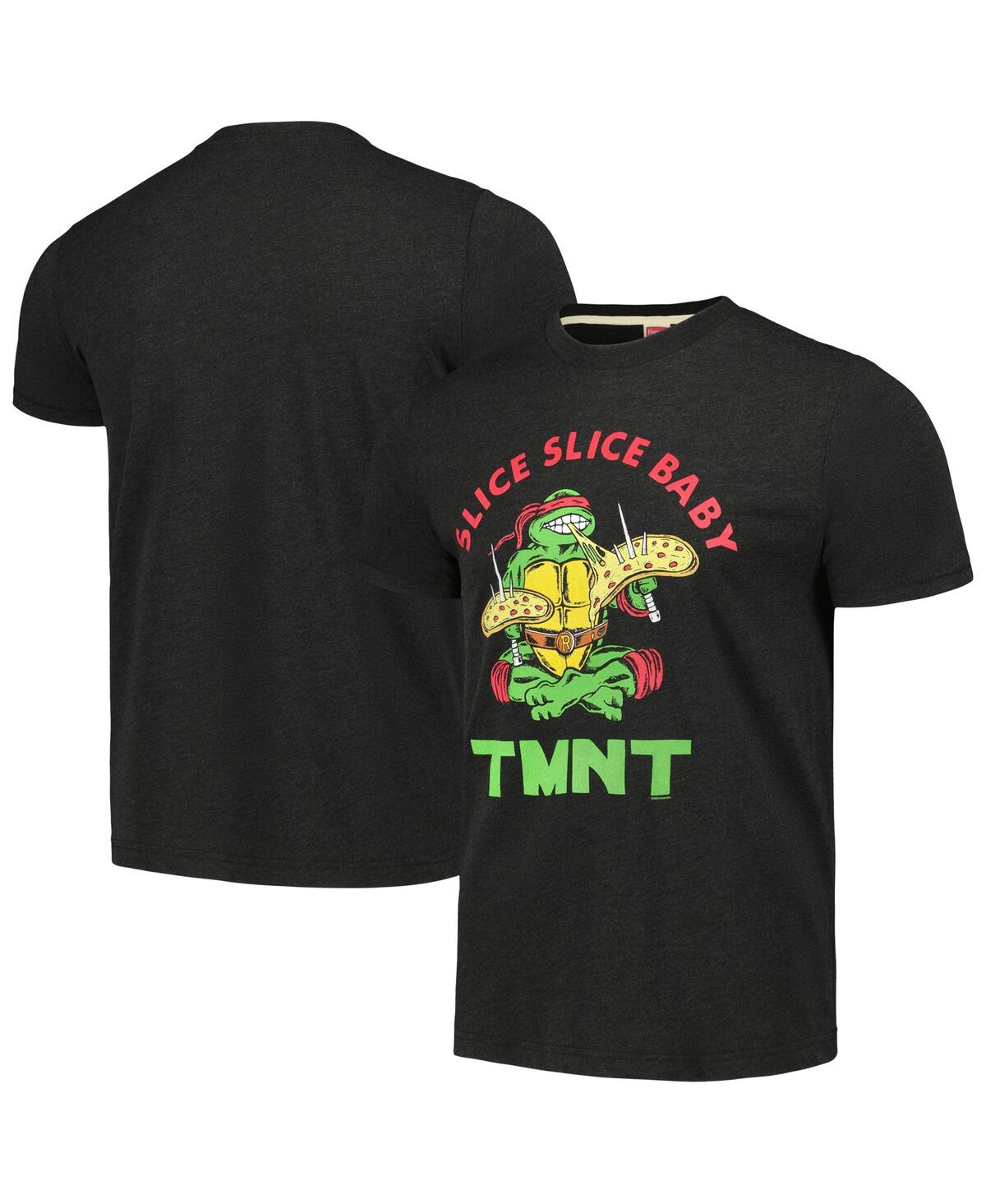 Shop Homage Men's And Women's  Charcoal Teenage Mutant Ninja Turtles Tri-blend T-shirt