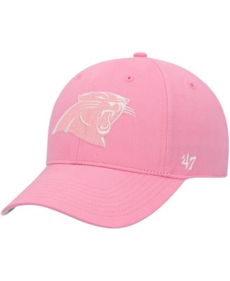 Big Girls Pink Carolina Panthers Rose MVP Adjustable Hat